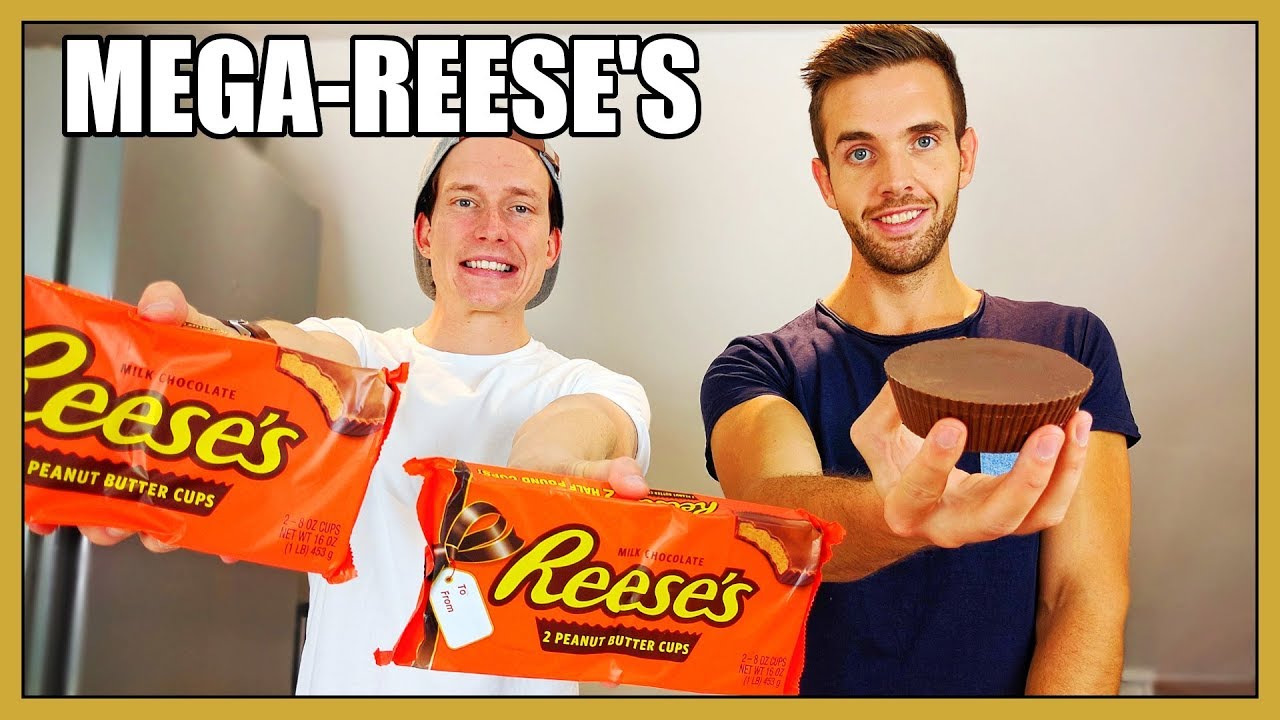 Vi äter JÄTTE-Reese's peanut butter cups