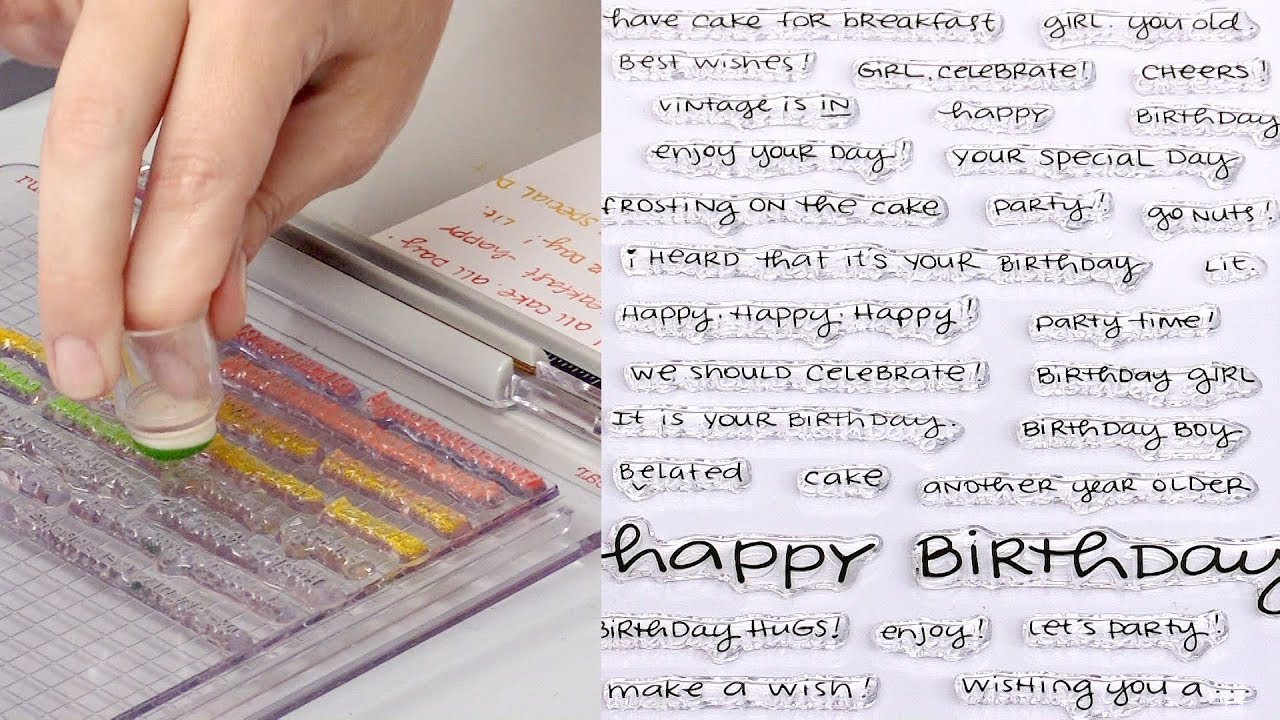 How to Create Sentiment Backgrounds with Word Stamps for Cards