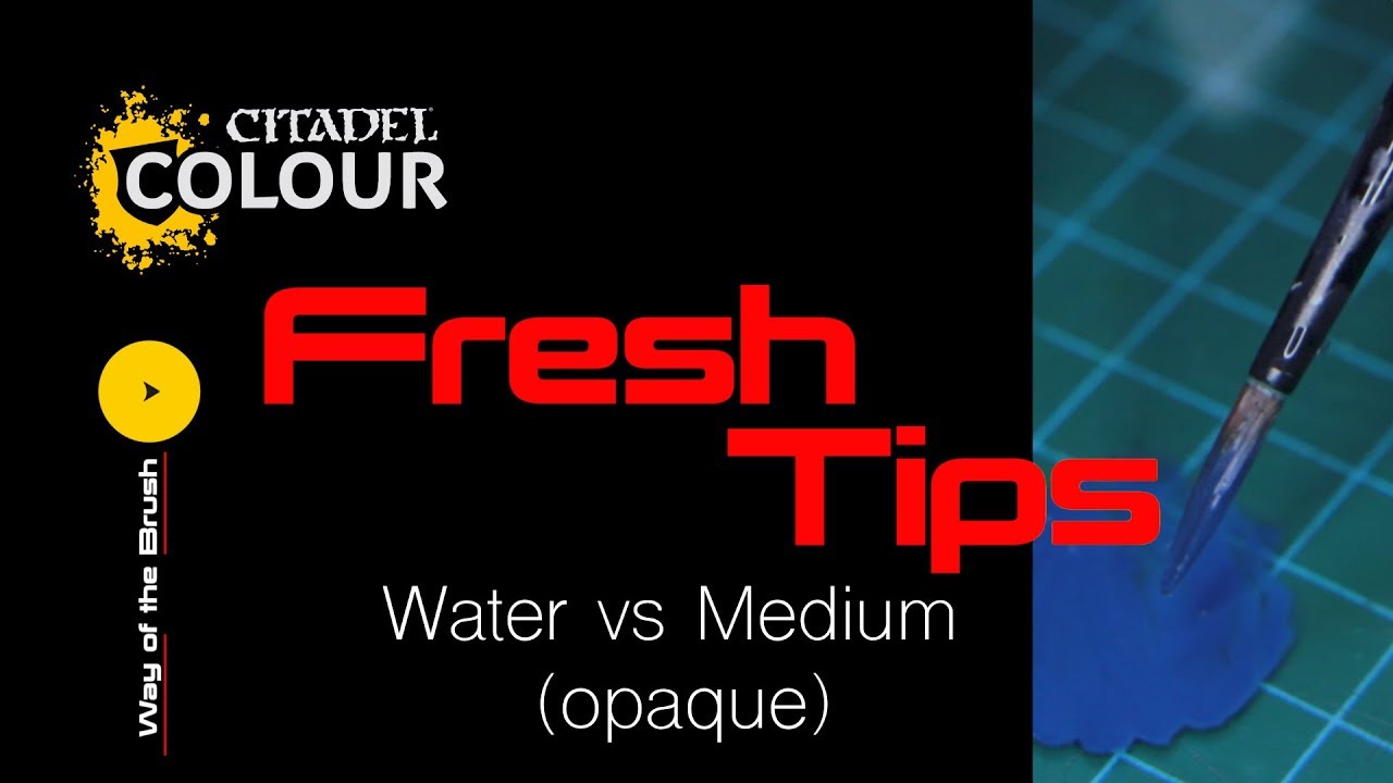 Fresh Tips Water versus Medium for thinning paint (opaque) 
