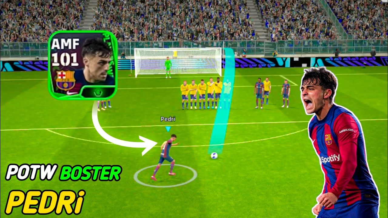Обзор карты-бустера 101 Pedri Potw eFootball 2024 Mobile