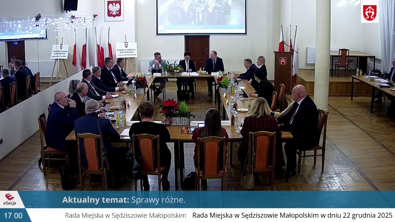 Urząd Miejski w Sędziszowie Małopolskim – XX SESJA RADY MIEJSKIEJ W SĘDZISZOWIE MAŁOPOLSKIM