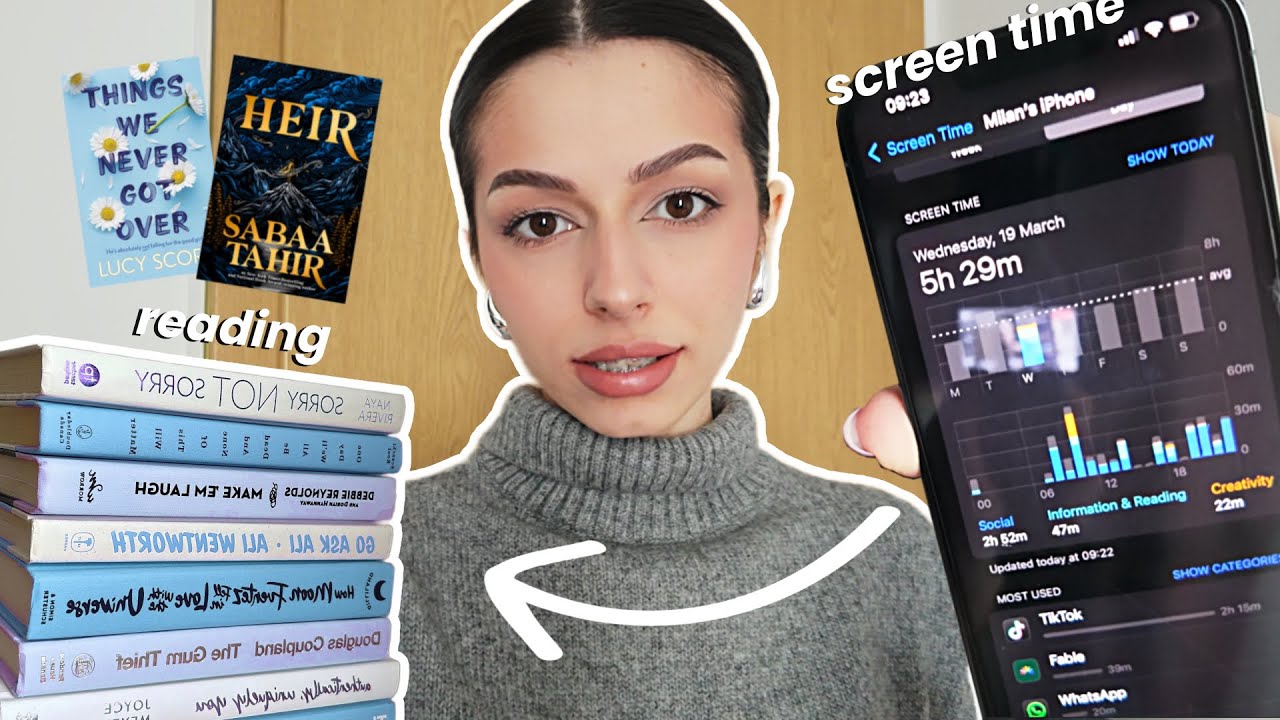 Inlocuiesc timpul petrecut pe telefon cu cititul *pentru o saptamana*