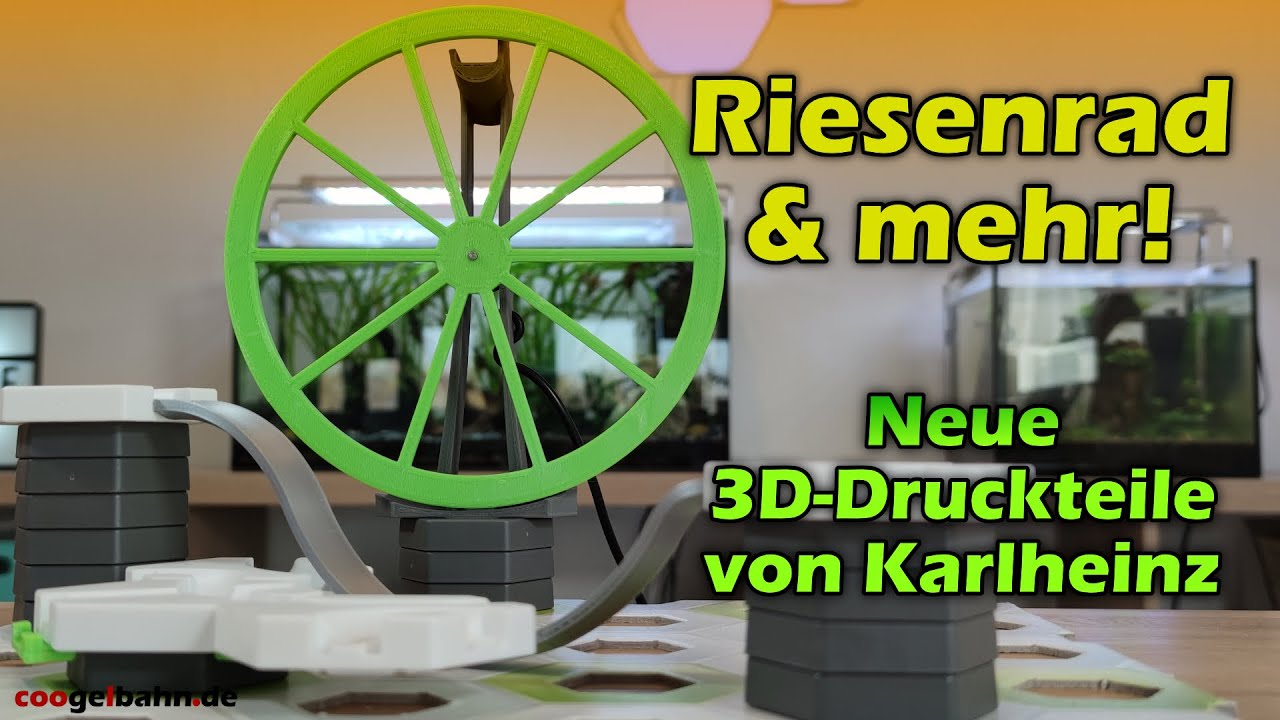 GraviTrax 3D Druck :: RIESENRAD 🎡 DROPRAILS ➕ KURVEN-Konnektoren – Neue Teile von Karlheinz!