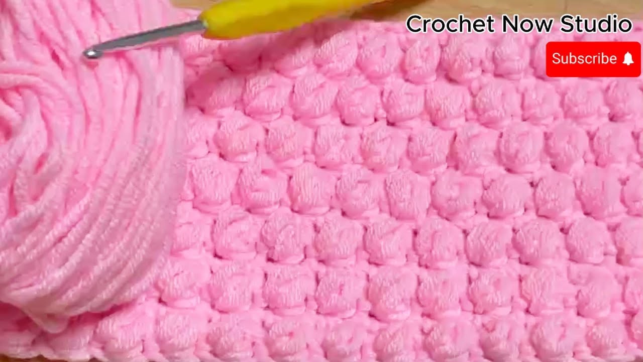 Mẫu Chăn Móc CỰC DỄ cho Người Mới! Mũi Móc Đơn Giản mà Rất Đẹp 🧶✨