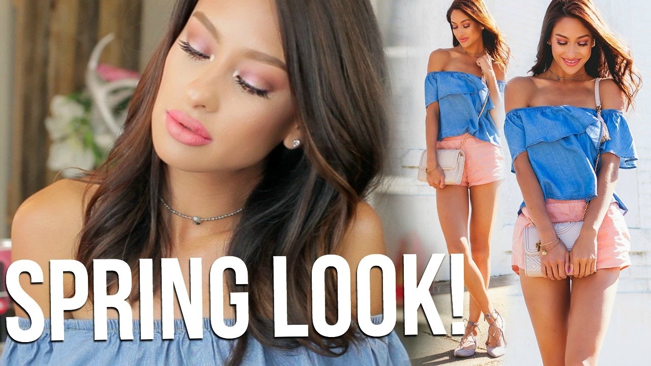 SPRING MAKEUP & OUTFIT!