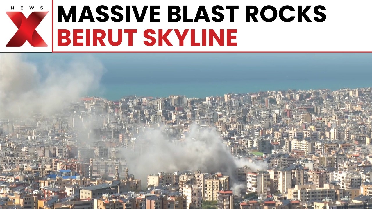 Iran-US War: Blast And Smoke Billowing Over Beirut Skyline Amid Rising Tensions And Fear