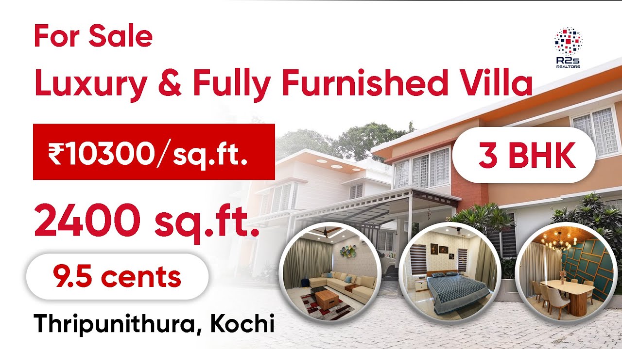 3 BHK | Fully Furnished Villa for SALE | Luxury Villa | Kochi #3bhkvilla #kochi #fullyfurnishedvilla
