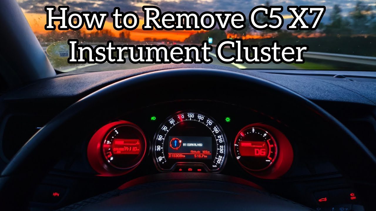 Citroen C5 X7 How to remove instrument cluster