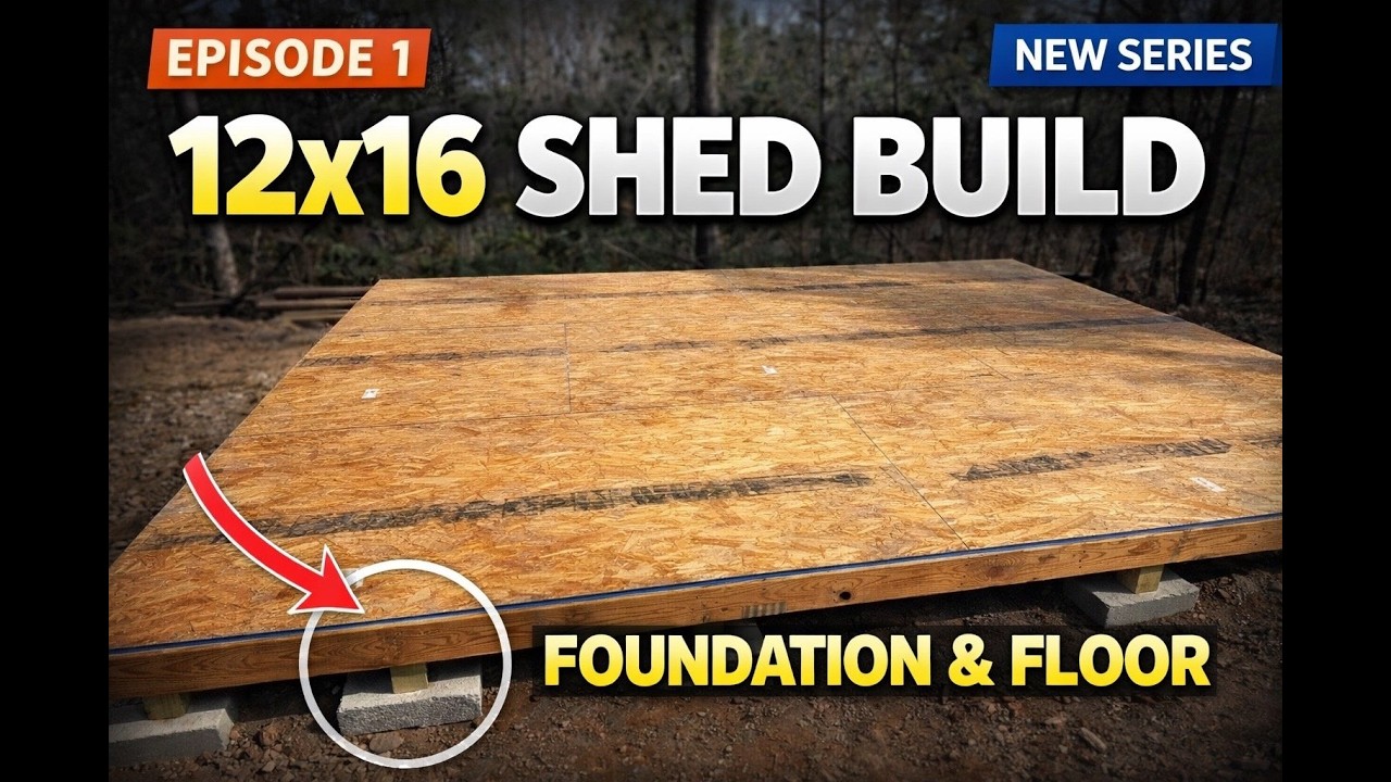 Episode 1:Building the Foundation & Floor for My 12x16 Workshop (Start to Finish)