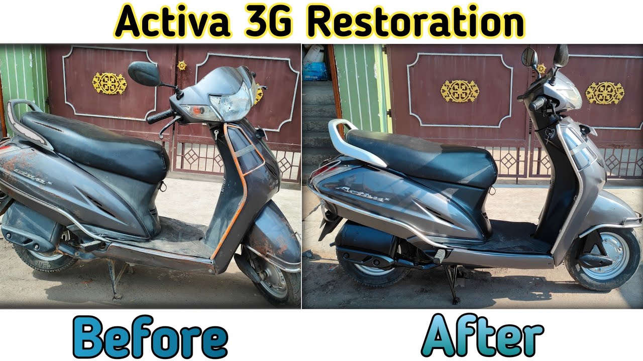 Activa 3G Restoration video || Denting and Painting