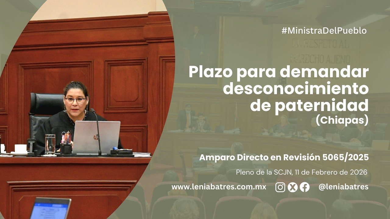 Plazo para demandar desconocimiento de paternidad (Código civil de Chiapas). ADR 5065/2025.