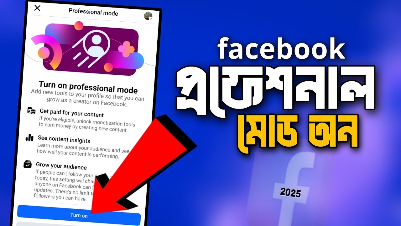 প্রোফাইল হয়ে যাবে পেজ | ফেসবুক প্রফেশনাল মুড অন 2025  ||