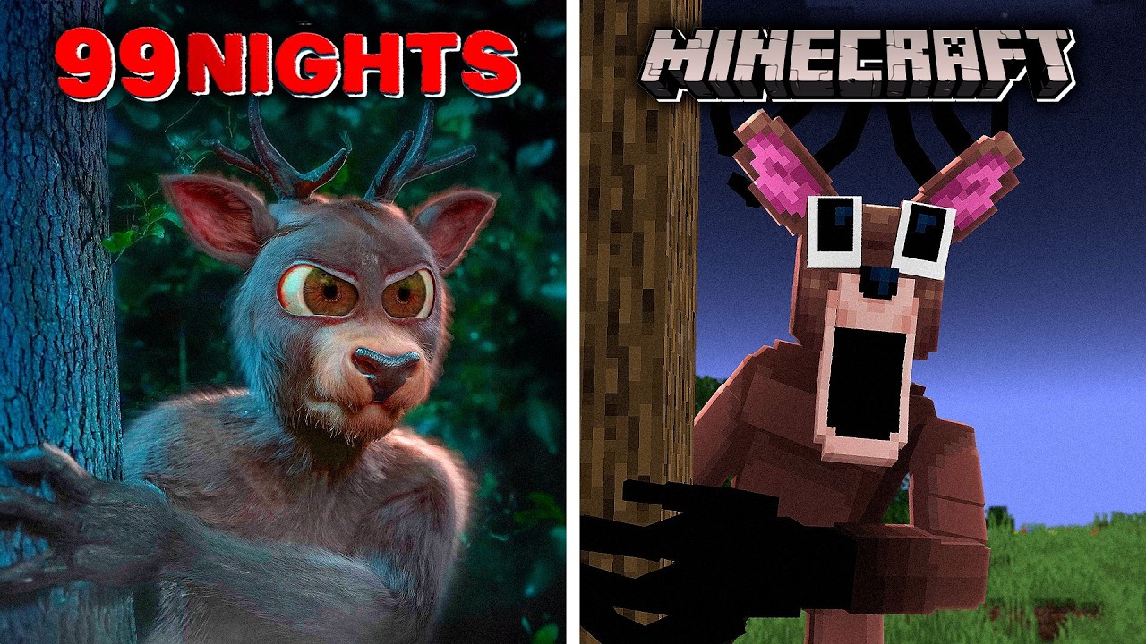 Criei CENAS de 99 NOITES da VIDA REAL no Minecraft