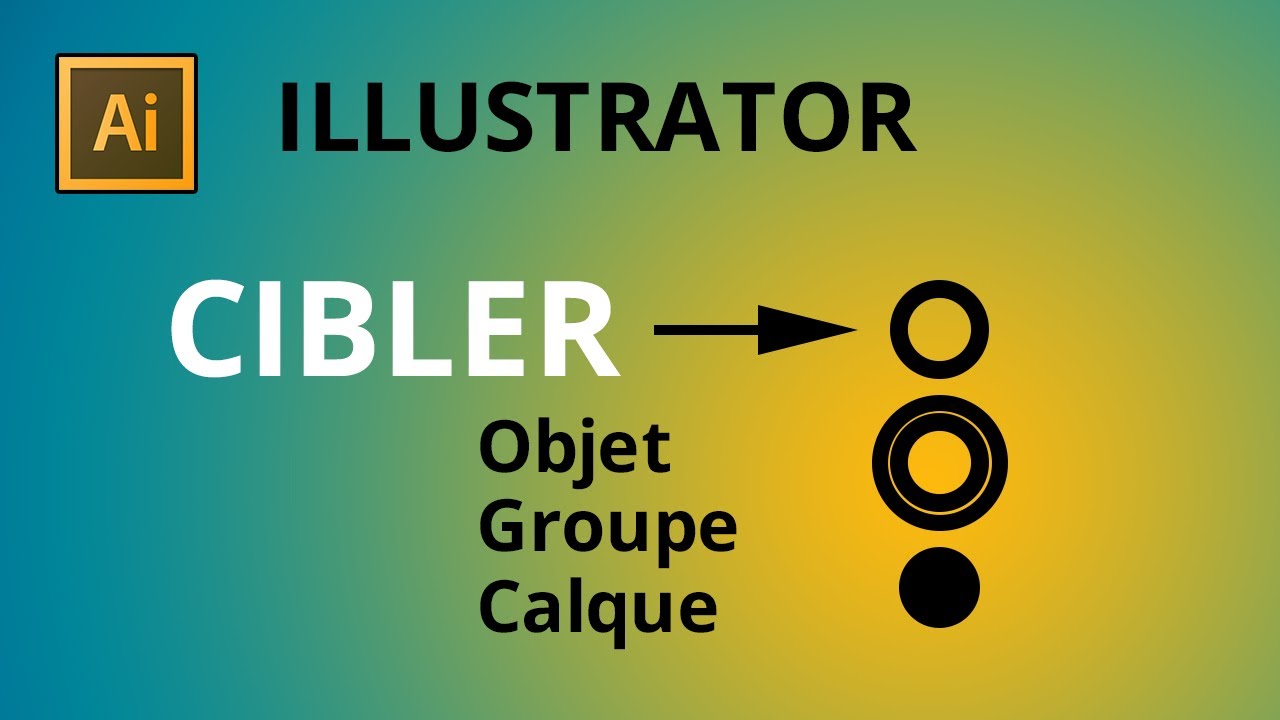 Cibler les objets, les groupes ou les calques dans Illustrator