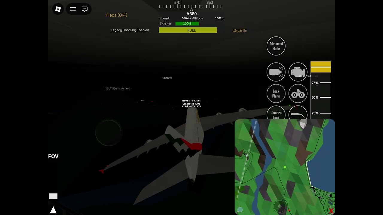 Landing an a380