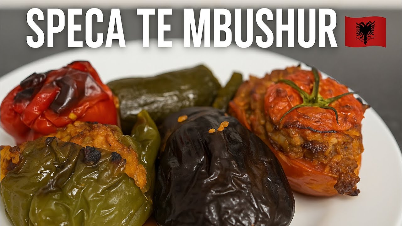 Speca te Mbushur Me Mish- Stuffed Peppers With Veg and Meat 