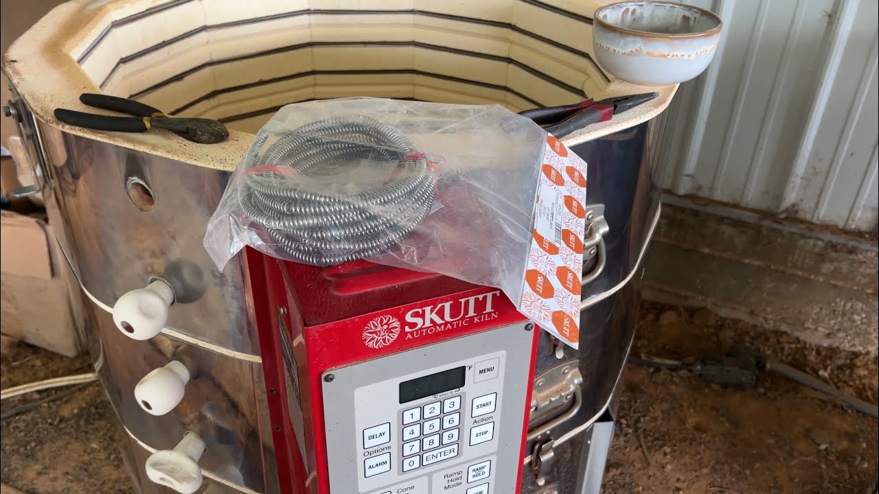 Replacing elements in a skutt 1227 kiln