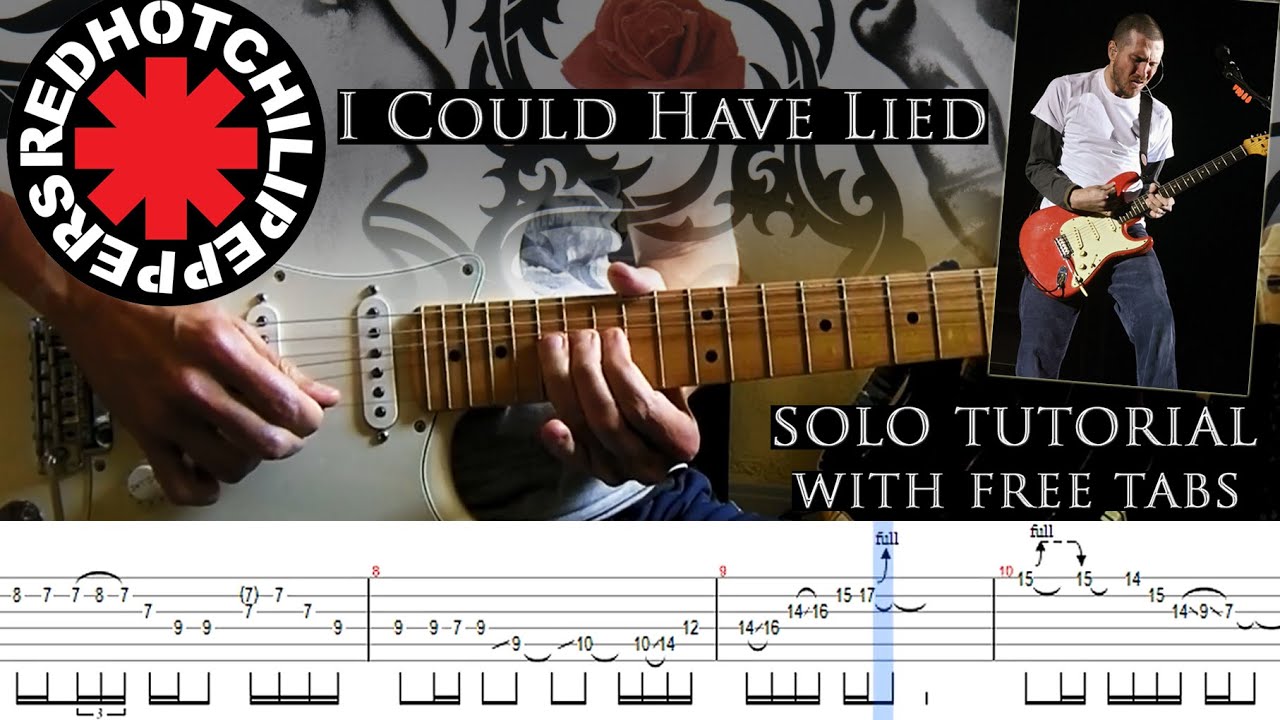 Red Hot Chili Peppers - I Could Have Lied guitar solo lesson (with tablatures and backing tracks)