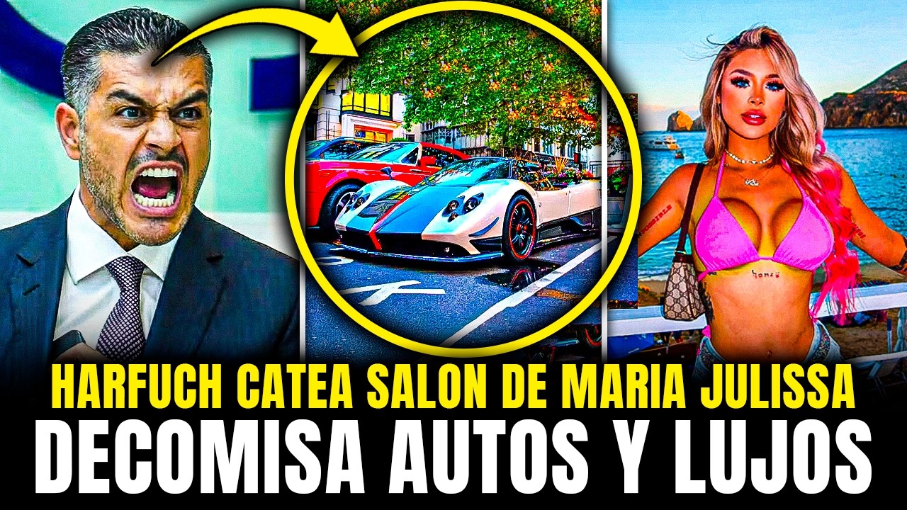 HARFUCH CATEA el SALON de MARIA JULISSA y DECOMISA AUTOS LUJOSOS Y AVIONES del MENCHO