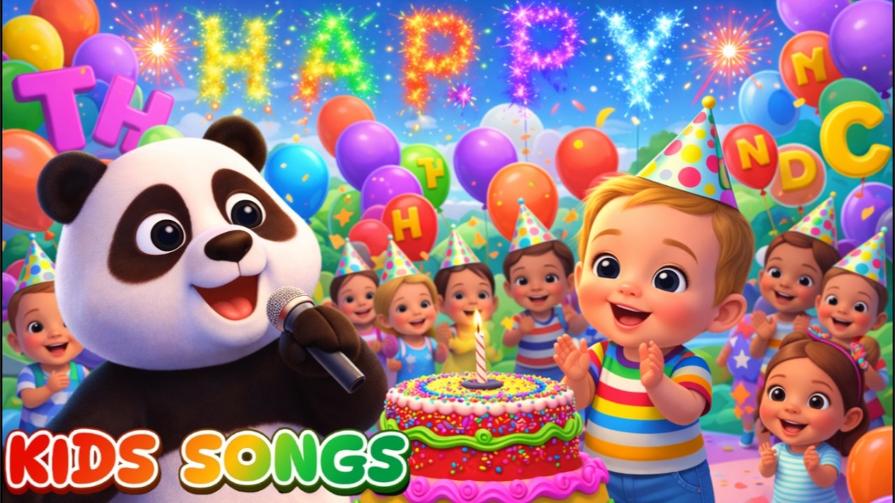 🎂 Birthday Cake + ABC🎶 Celebration with Panda   🎈Kids Songs - Fun and Learning