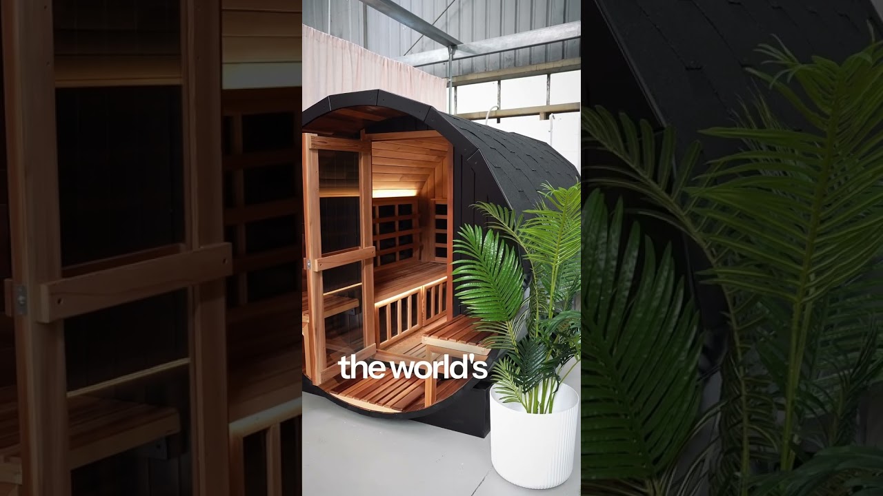 Introducing the NUVIE Fusion Hybrid Barrel Sauna v3  #sauna #hybridsauna