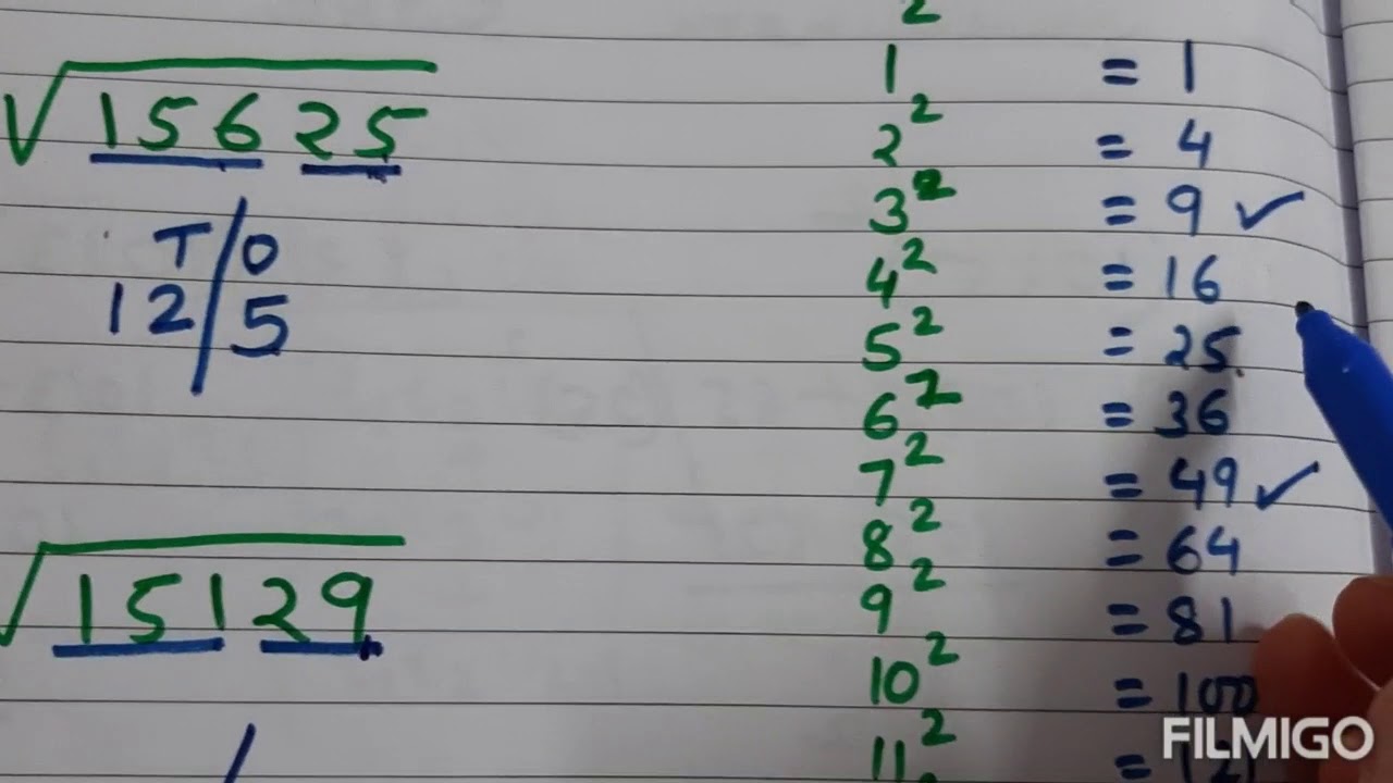 Vedic Maths Baal Varg Round 8 ( square root by vilokanam)