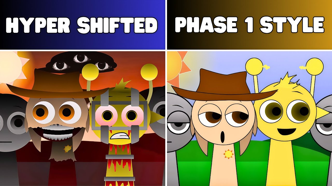 Incredibox Sprunki Hyper Shifted – Phase 2 VS Phase 1 Style: Who Nails It Better?