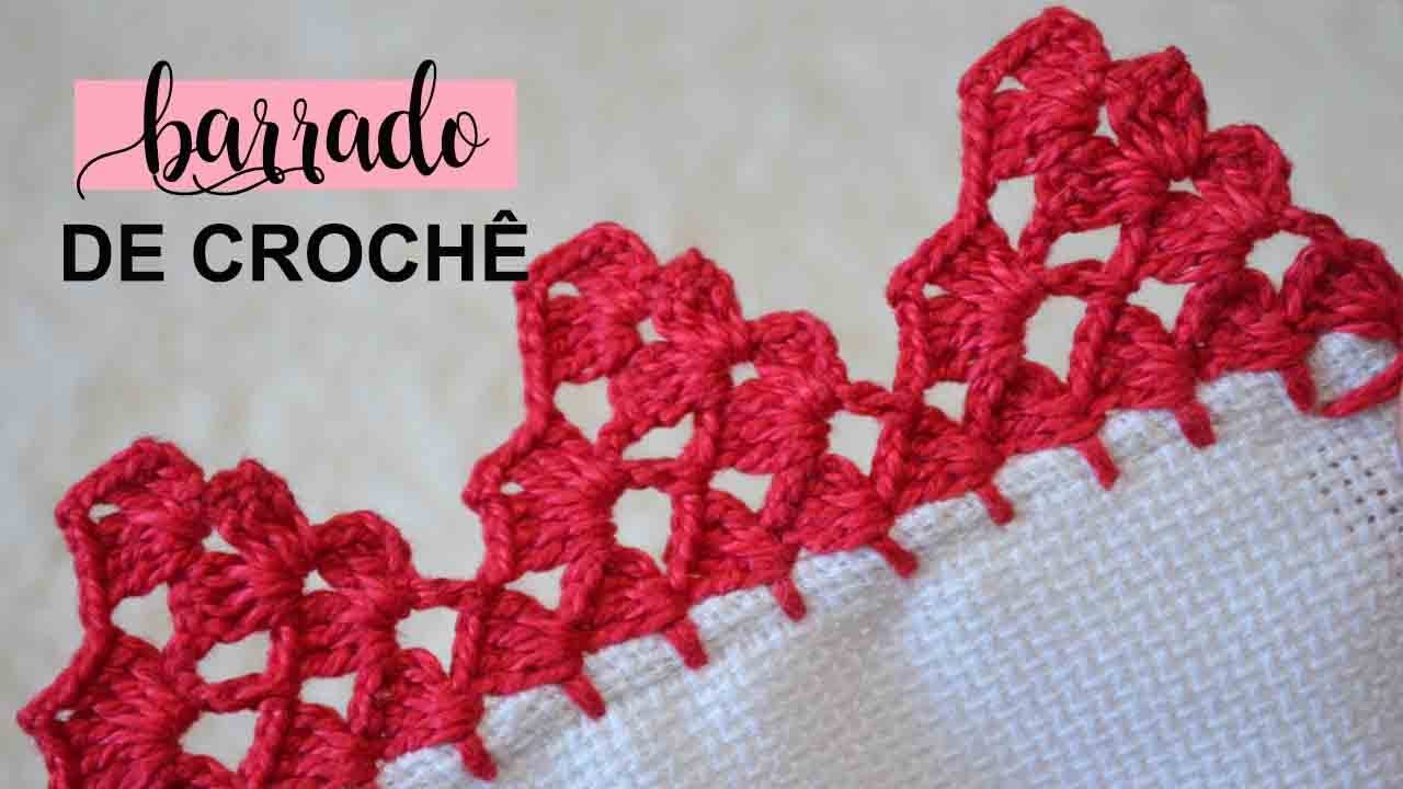 BARRADO DE CROCHÊ FÁCIL CARREIRA ÚNICA #287 | BICO DE CROCHÊ