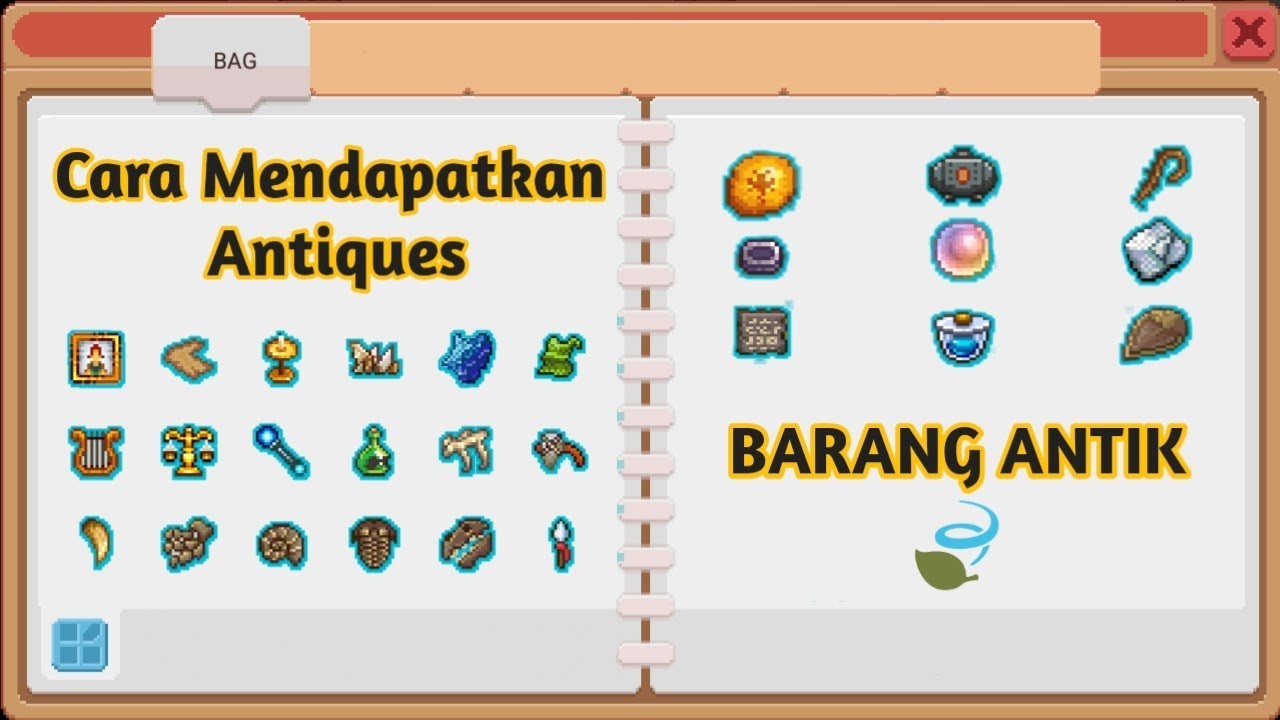 Cara Mendapatkan Barang Antik - Harvest Town