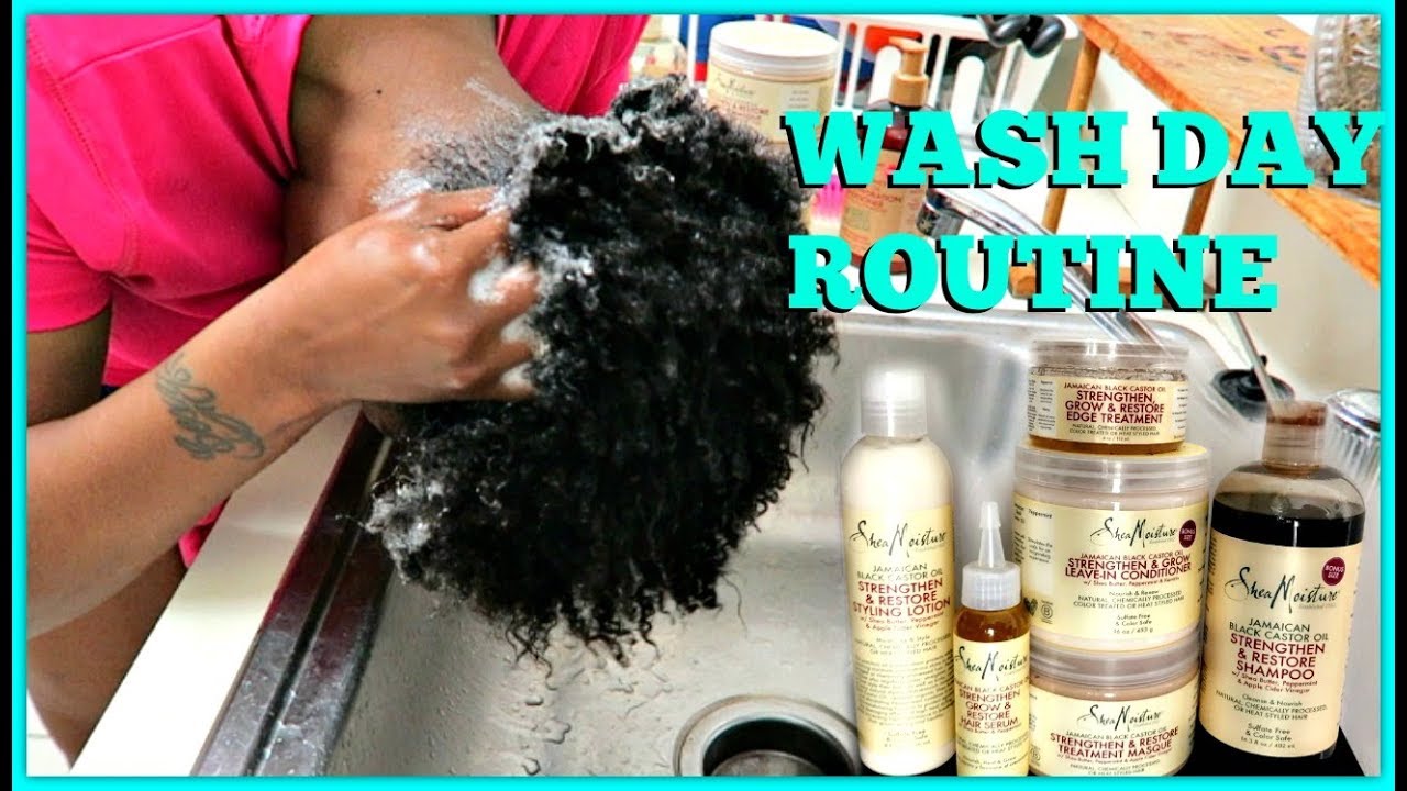 #NEWLYNATURAL 1ST FULL WASH DAY ROUTINE W/ SHEA MOISTURE JBCO LINE