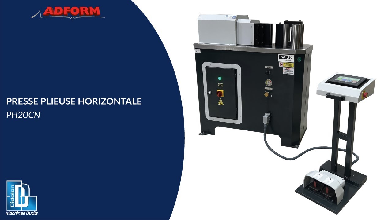 DIDELON MACHINES OUTILS - PRESSE PLIEUSE HORIZONTALE PH20NC ADFORM