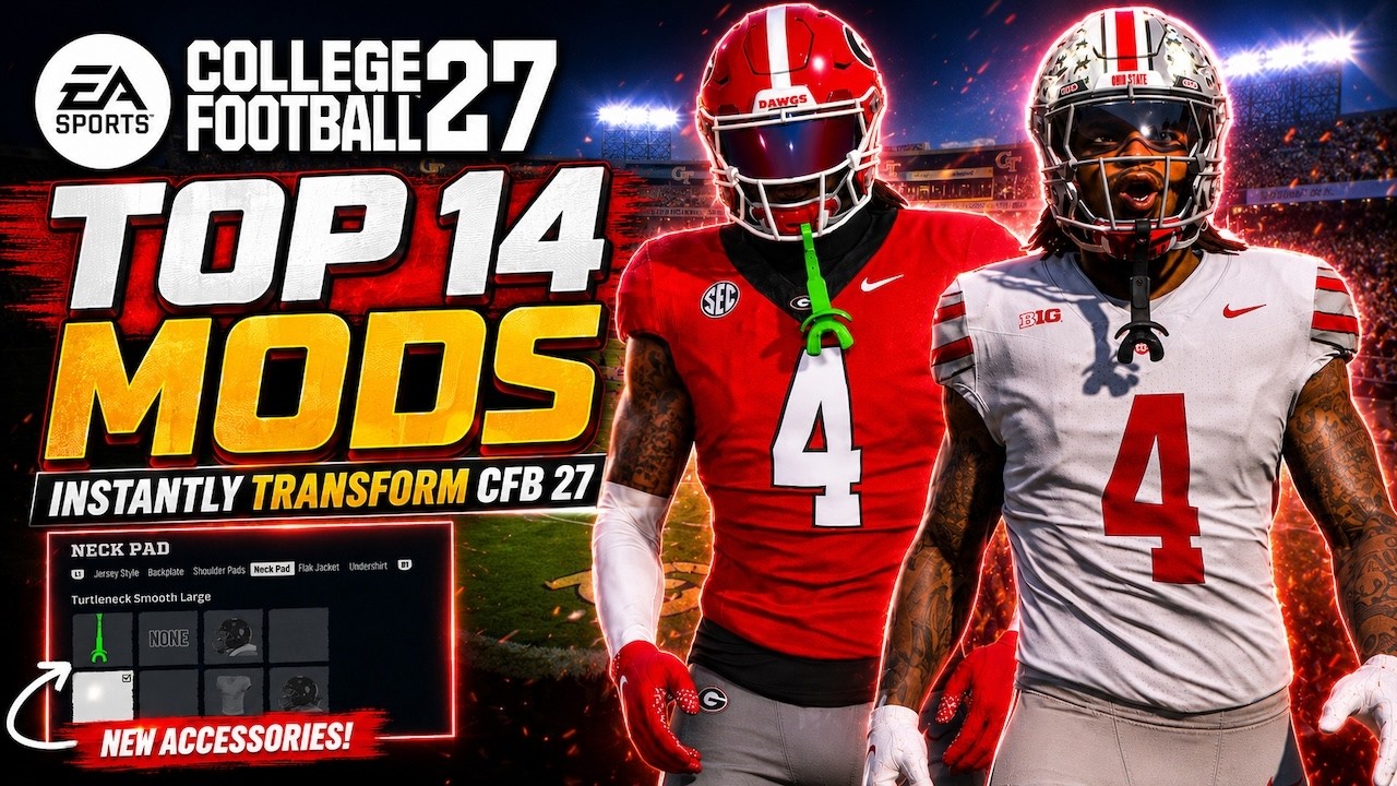 14 модов, которые МОМЕНТАЛЬНО преобразят College Football 27
