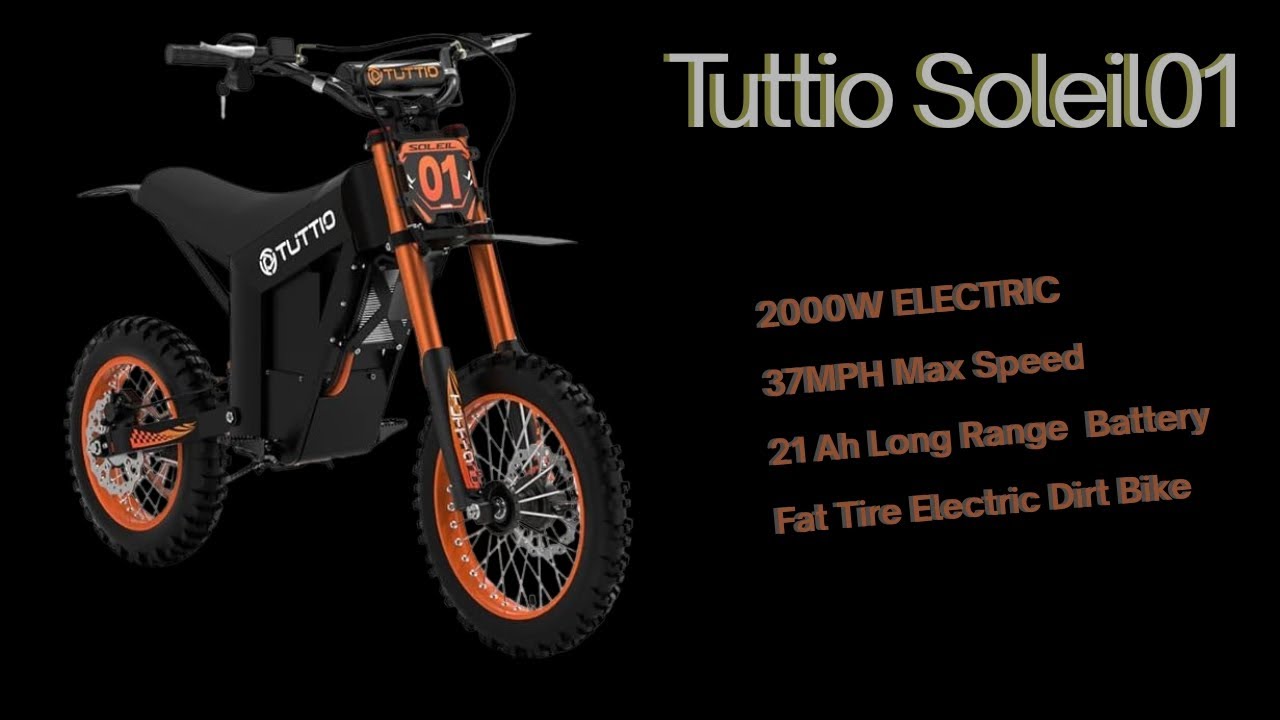 IGC Tuttio Soleil01 2000W 37MPH 21AH Long Range Off Road Fat Tire Electric Dirt Bike