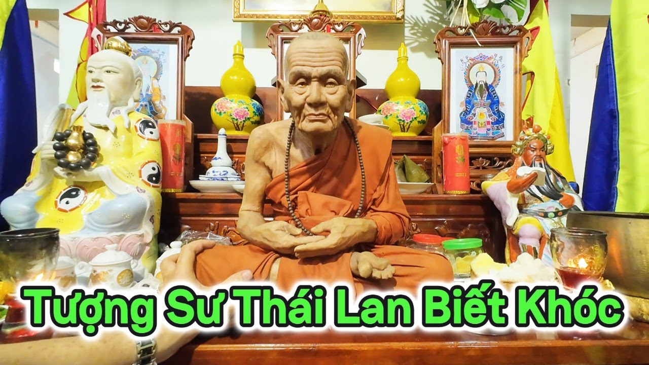 Nhiều Người Phát Hiện Tượng Sư Thầy Thái Lan Như Người Thật Biết Khóc Tại 1 Ngôi Miếu Ở Hóc Môn