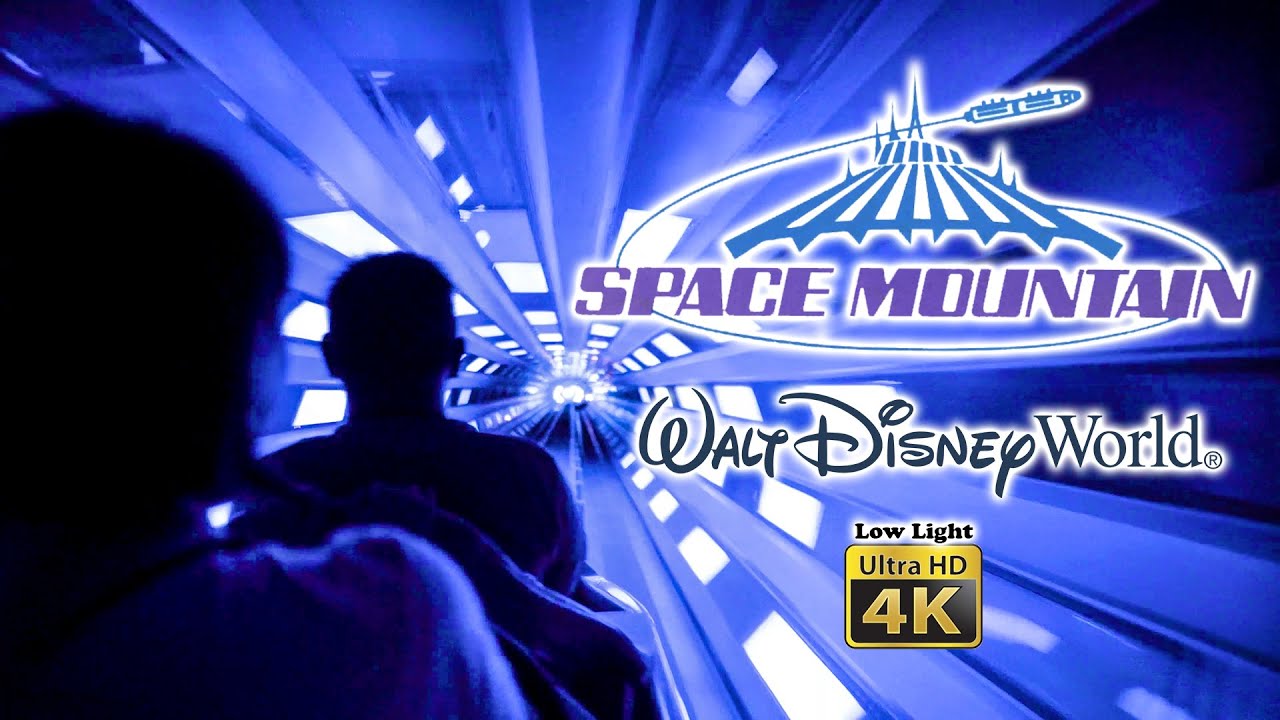 2019-11-18 Space Mountain Roller Coaster On Ride Low Light UltraHD 4K POV Walt Disney World