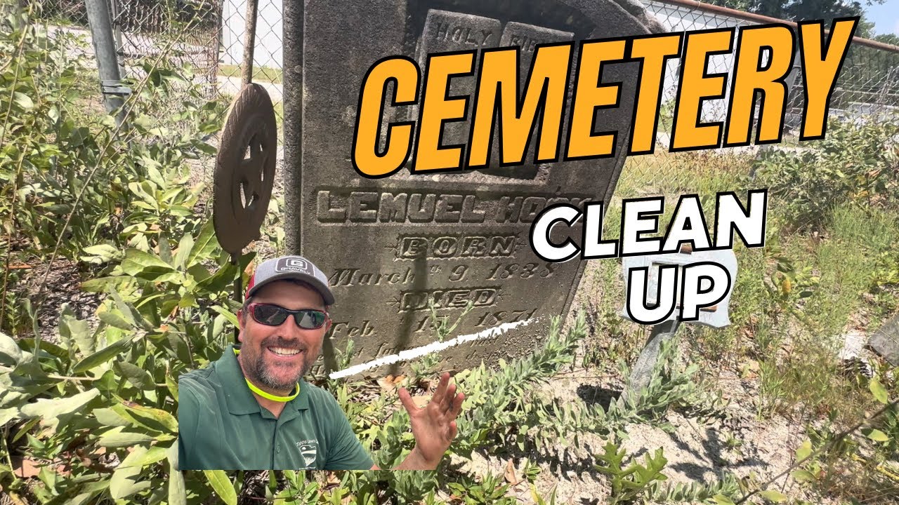 Cemetery Clean up Transformation!  Gravestones Restored