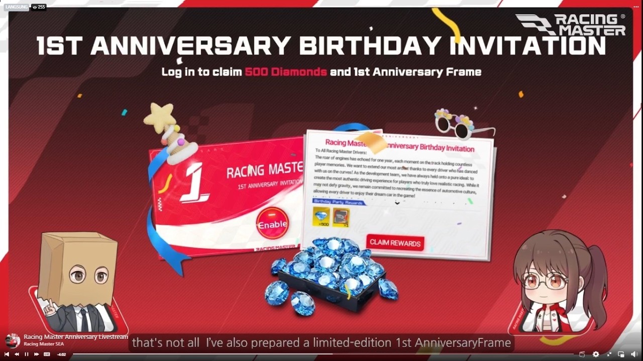 Racing Master (SEA Server) - Re-stream 1st Anniversary (LIVE)