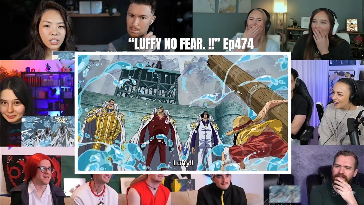 Luffy vs The 3 Admirals! 😱 | One Piece Episode 474 Reaction Mashup