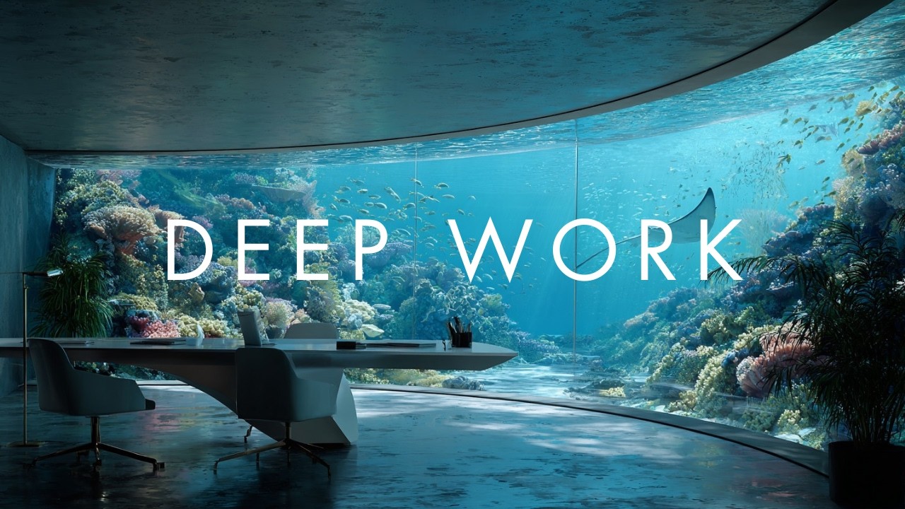 Deep Work Music | Underwater Workspace Focus for Long Study & Coding Sessions