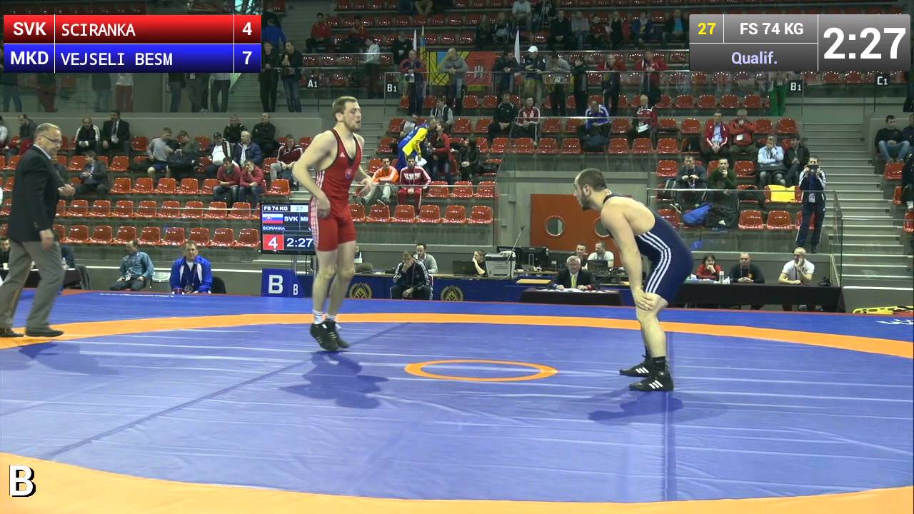 Qualification FS - 74 kg: Besmir VEJSELI (MKD) df. Jakub SCIRANKA (SVK), 13-4
