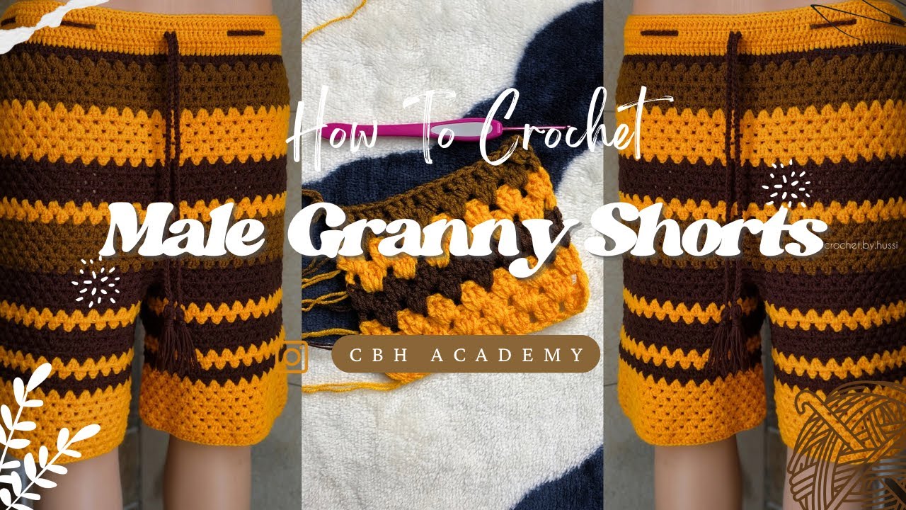 Crochet Men's Granny Stitch Shorts: Stylish & Easy to Follow!