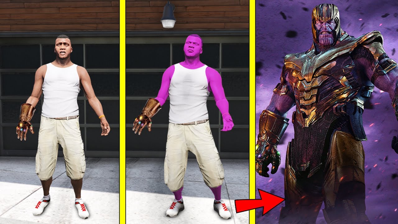 Franklin Wear Thanos Armor To Become Thanos in GTA 5