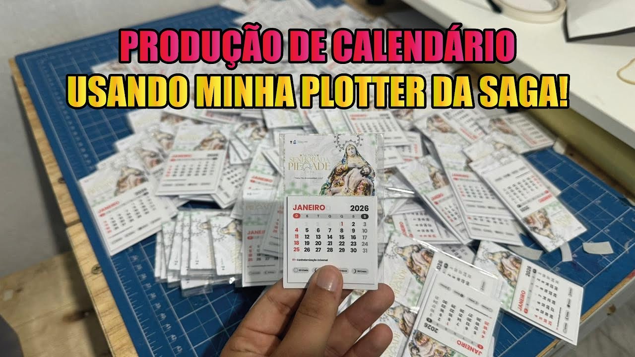 PRODUÇÃO DE 200 CALENDÁRIO COM IMÃ DE GELADEIRA! (PRODUÇÃO)