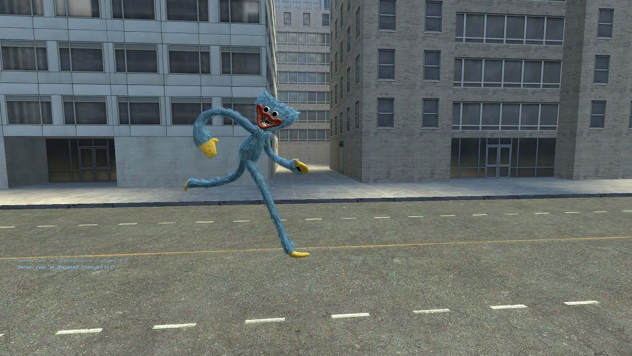 HUGGY WUGGY FROM POPPY PLAYTIME CHASES ME IN THE CITY | GARRY’S MOD
