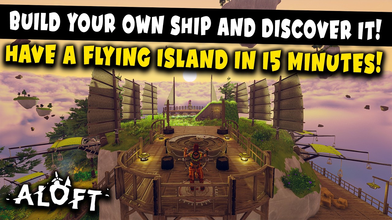 Build Your Own Flying Island! | Quick start, no wasted time! | New Base Build Game! | ALOFT