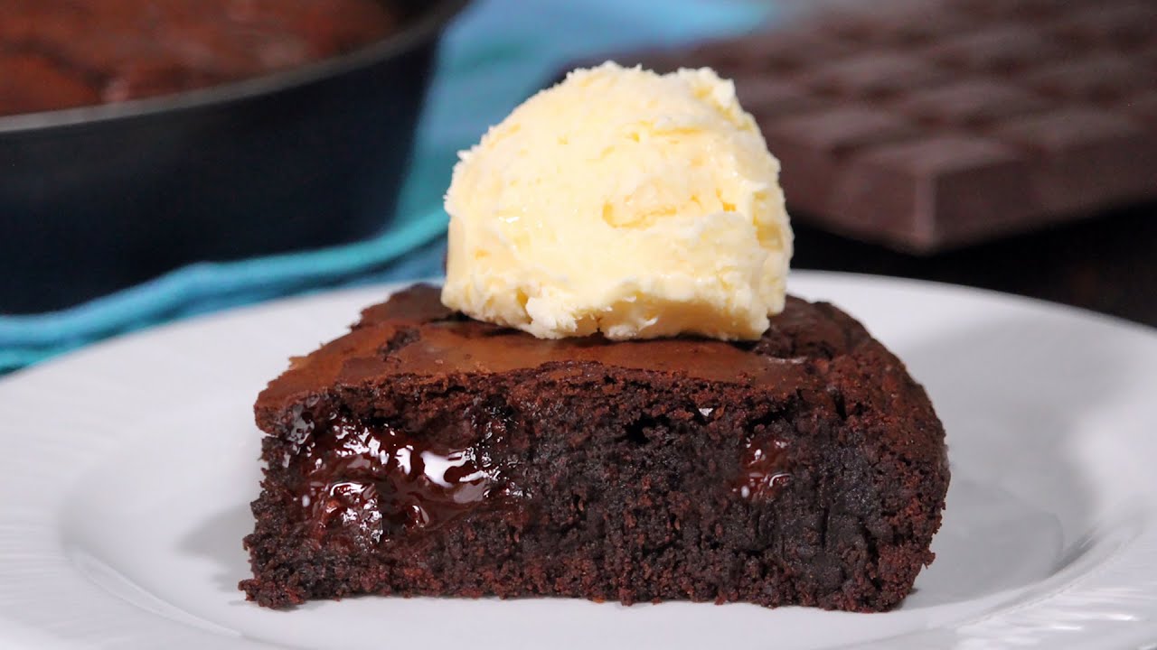 One Skillet Double Chocolate Brownie | How Tasty Channel