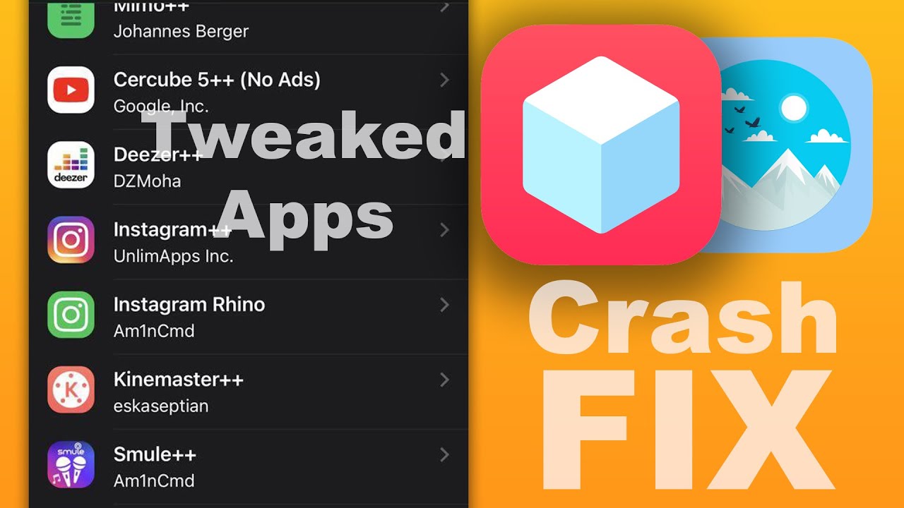 Tweaked Apps CRASH FIX | if NOT Opening (iPhone & iPad)