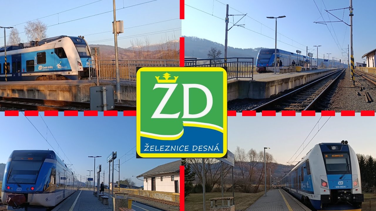 Vlaky na trati 291 v úseku Šumperk - Kouty nad Desnou (Železnice Desná)