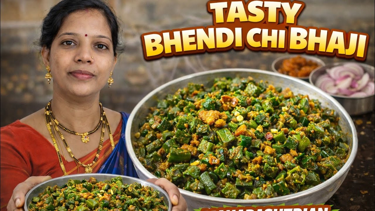 काहि क्षणात तयार होणारी झटपट भेंडीची भाजी 