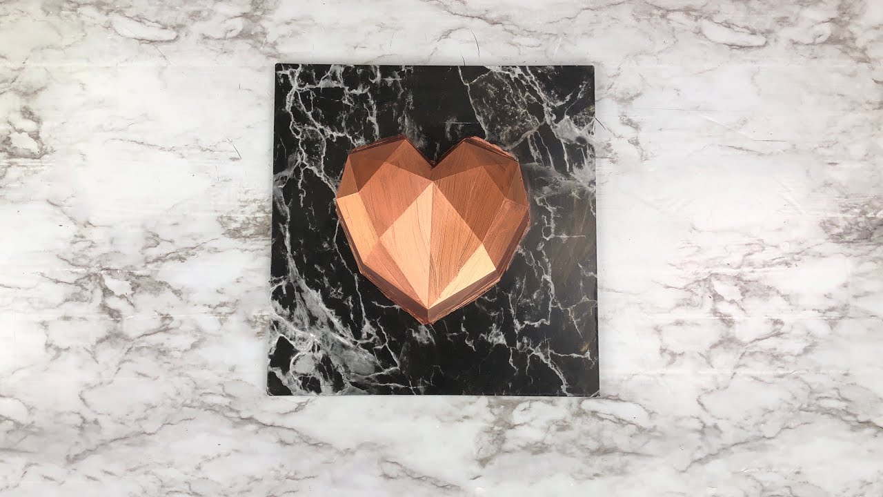 GEOMETRIC CHOCOLATE HEART WITH A SURPRISE // VALENTINES DAY // EDIBLE ART TUTORIAL // JALENA SIMPSON